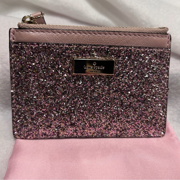 Kate Spade pink/rose gold Sunset Lane Adi coin zip mini wallet. NWT. - Picture 9 of 9